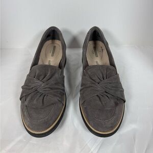 Clarks Collection Sharon Dasher Gray Suede Loafers 10M
